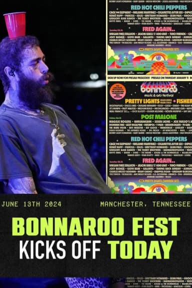 Post Malone live at Bonnaroo 2024